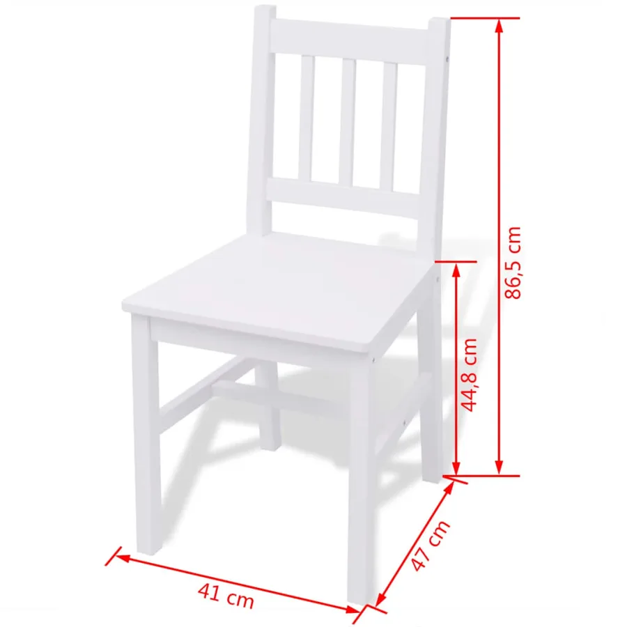 Ensemble de salle à manger 5 pièces Pinède Blanc - 7