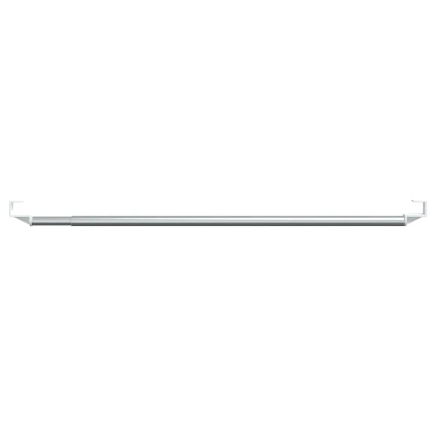 Tringles à rideau 2 pcs blanc et argenté 40-60 cm aluminium - 4