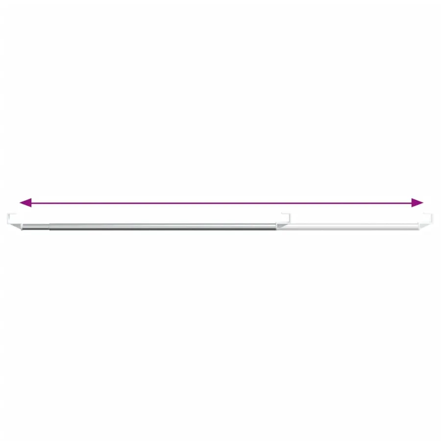 Tringles à rideau 2 pcs blanc et argenté 40-60 cm aluminium - 5
