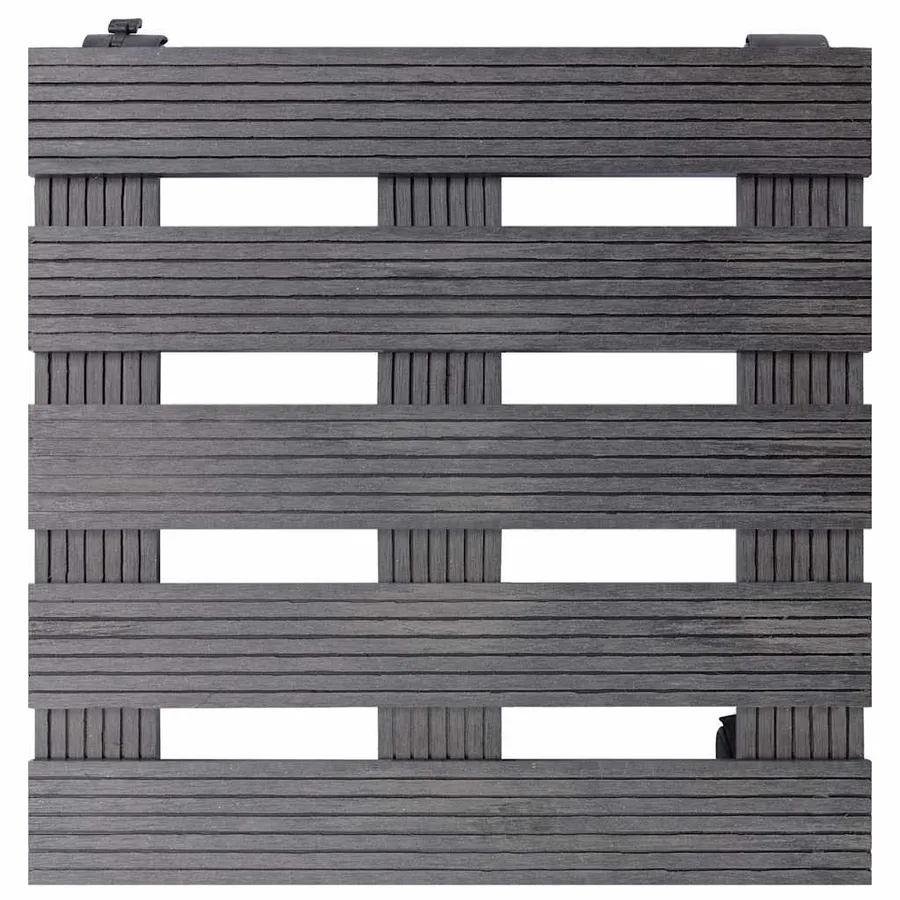 Chariots à plantes 2 pcs Gris 30x30x7,5 cm WPC - 3