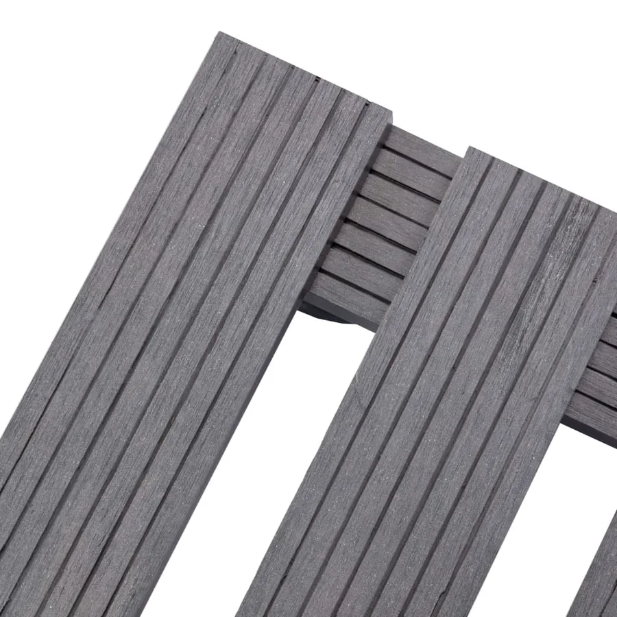 Chariots à plantes 2 pcs Gris 30x30x7,5 cm WPC - 4
