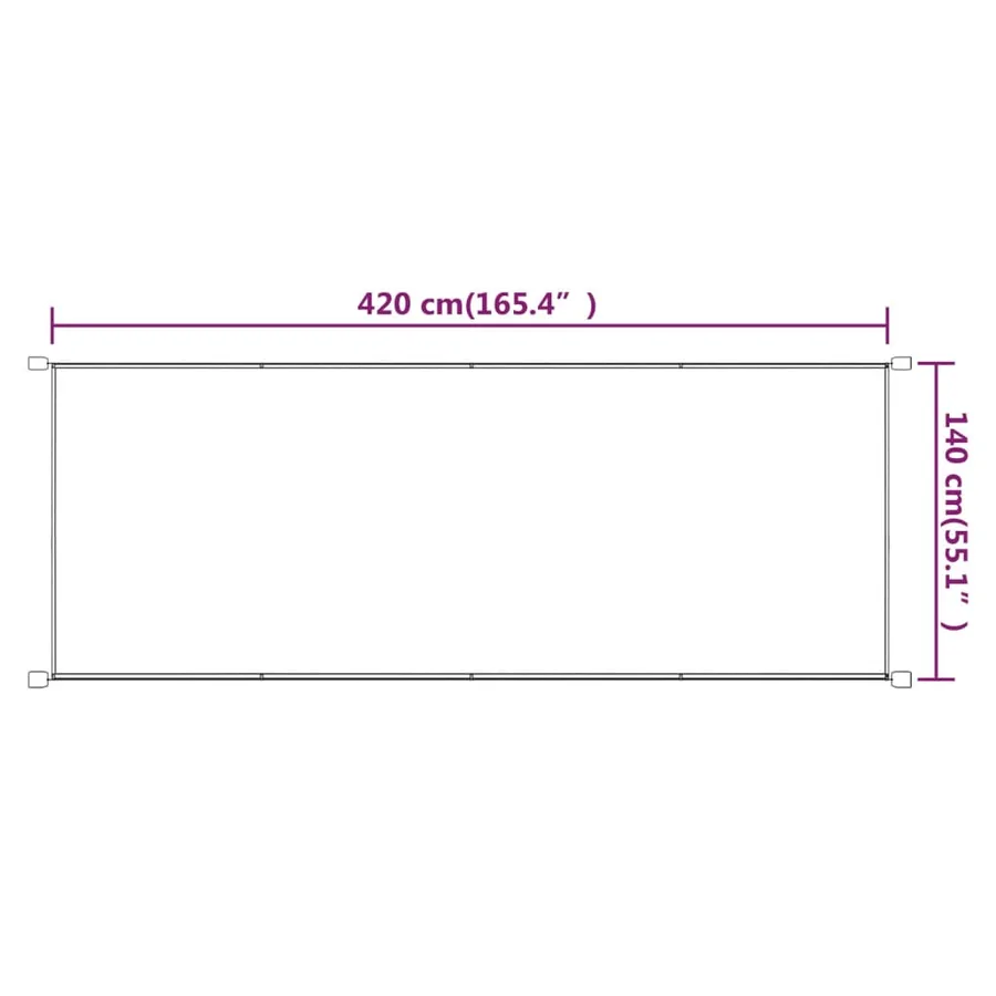 Auvent vertical Terre cuite 140x420 cm Tissu oxford - 6