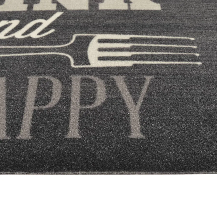 Tapis de cuisine lavable impression cuisine noir 45x150 cm - 4