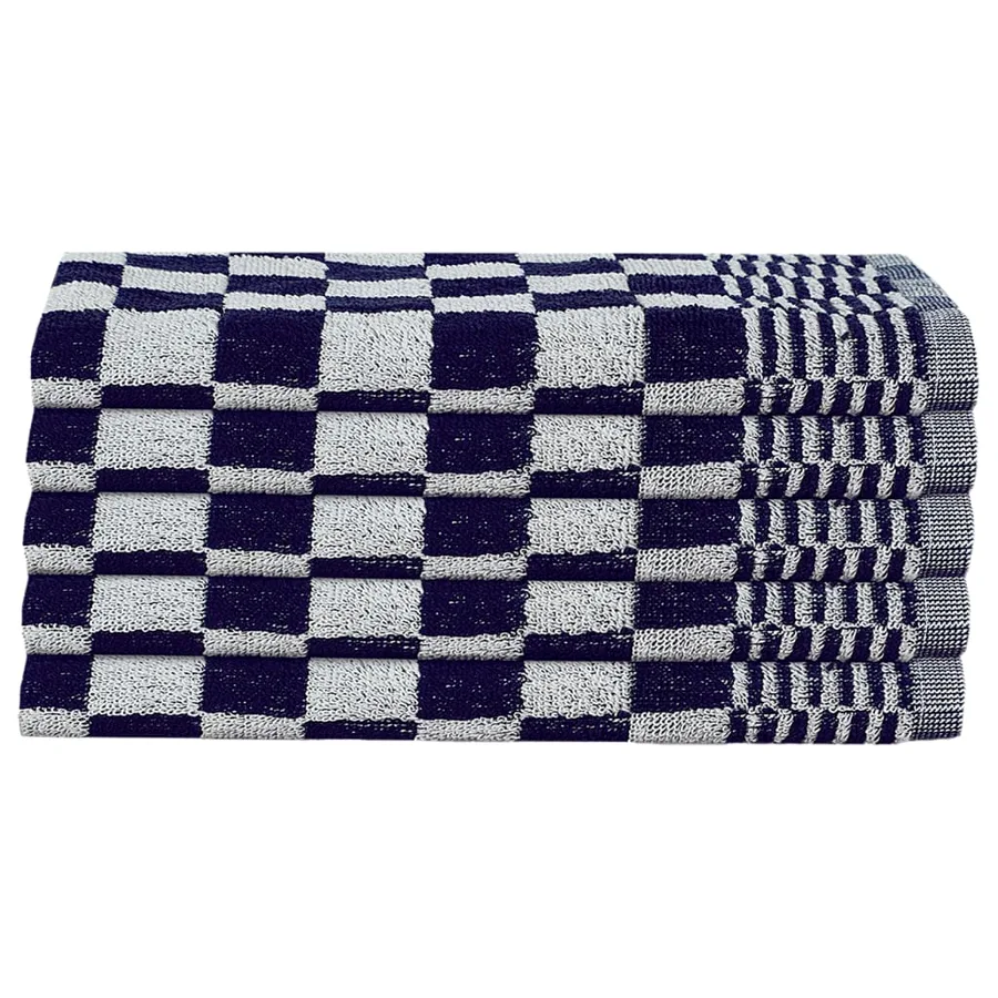 Ensemble de serviettes 10 pcs bleu et blanc coton - 6