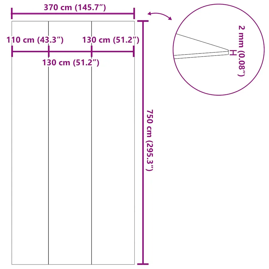 Bâche de piscine gris clair 750x370 cm géotextile polyester - 9