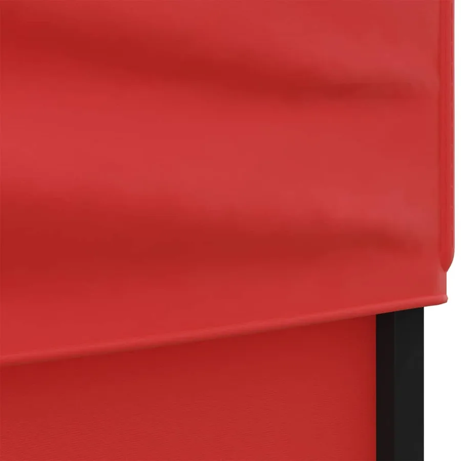 Tente de réception pliable avec parois Rouge 3x3 m - 6