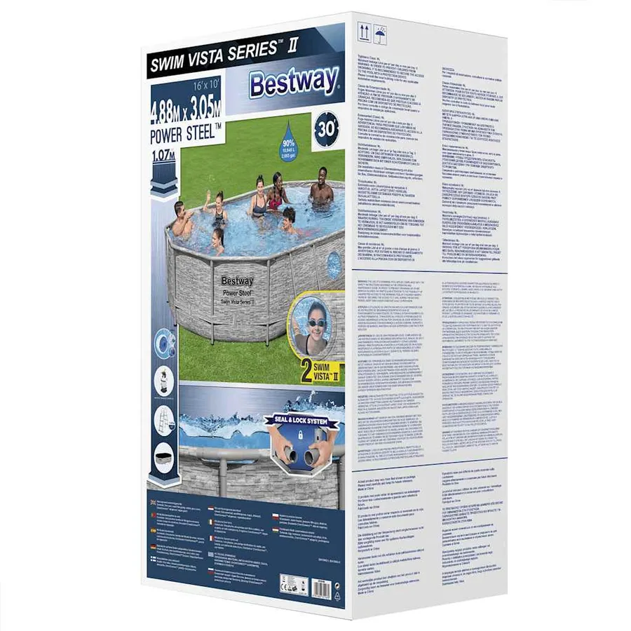 Bestway Ensemble de piscine Power Steel 488x305x107 cm - 8