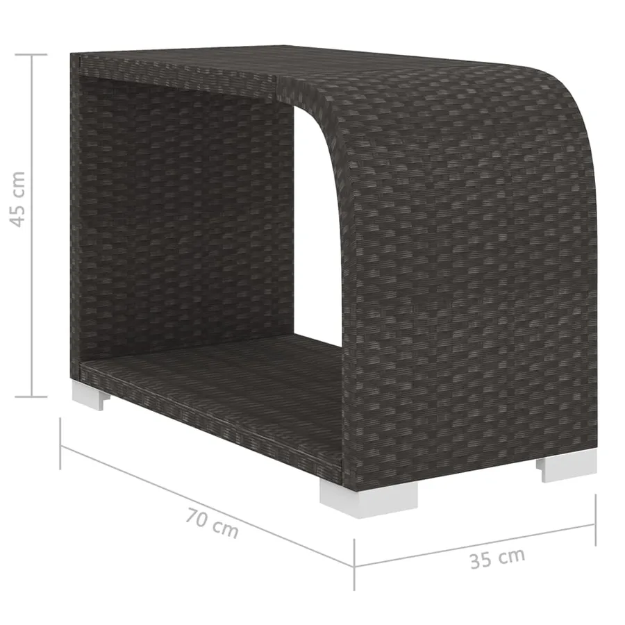 Salon de jardin 10 pcs avec coussins Résine tressée Noir - 16