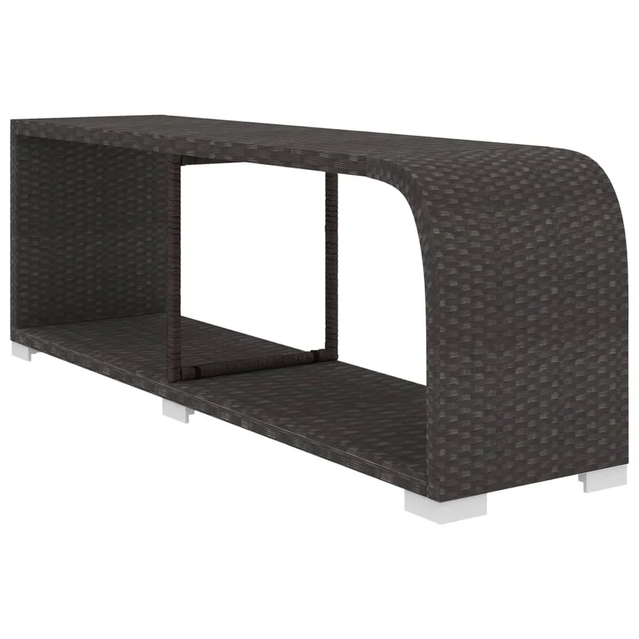Salon de jardin 10 pcs avec coussins Résine tressée Noir - 8