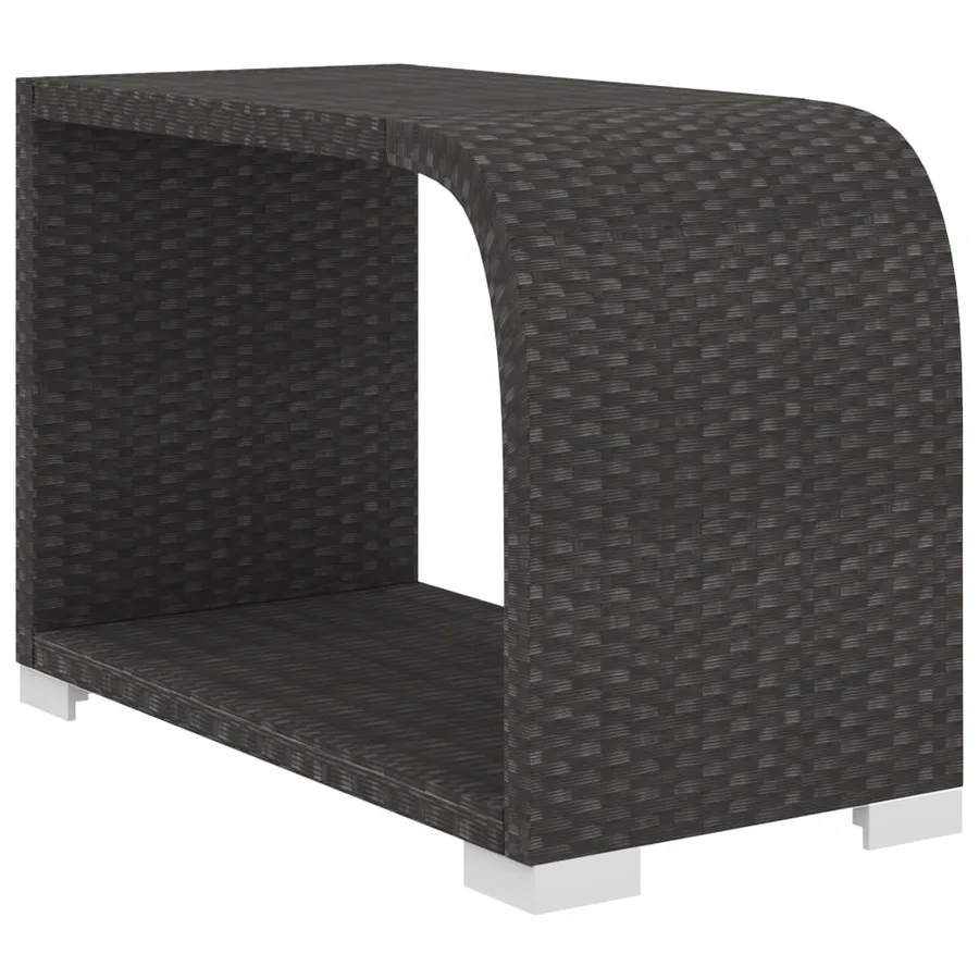 Salon de jardin 10 pcs avec coussins Résine tressée Noir - 9
