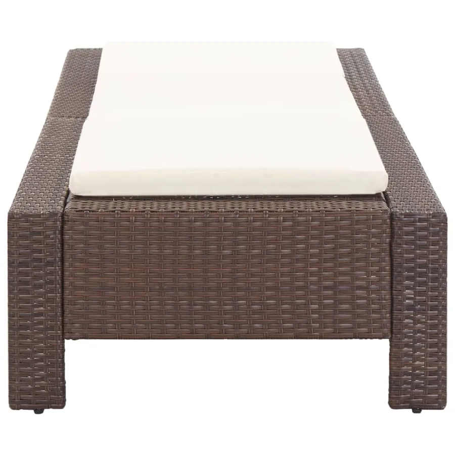 Transat avec coussin Marron Résine tressée - 3
