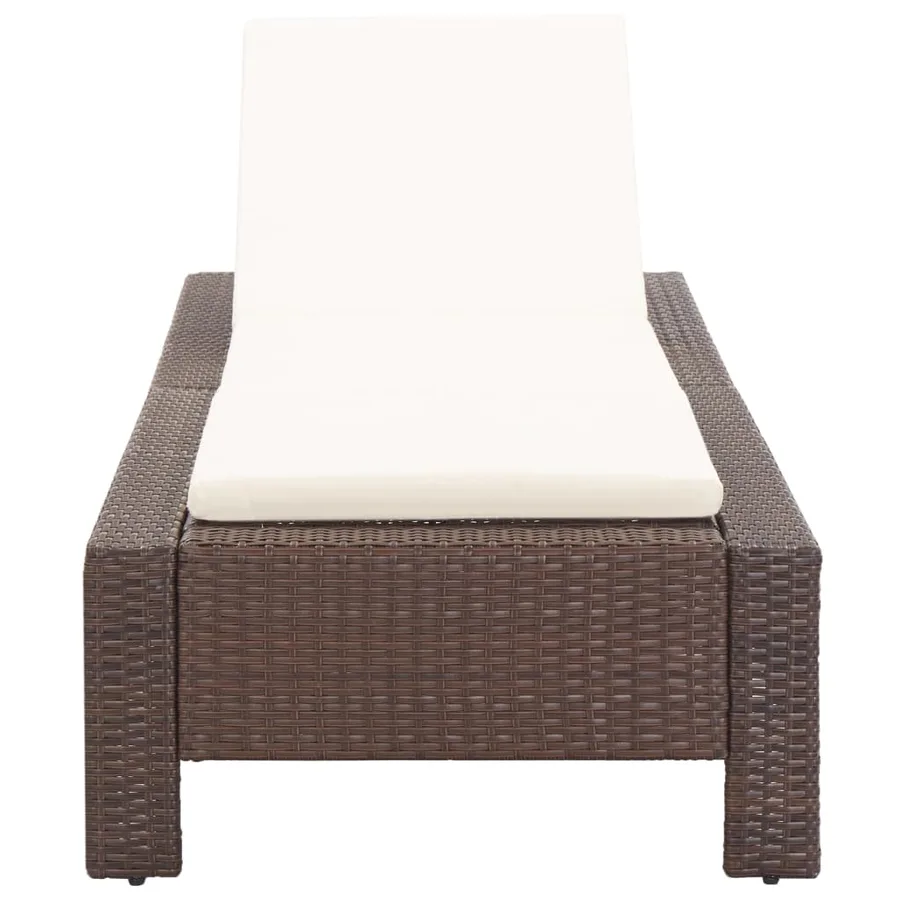Transat avec coussin Marron Résine tressée - 4