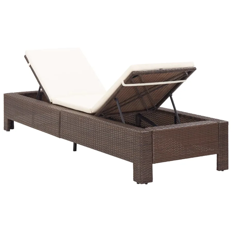 Transat avec coussin Marron Résine tressée - 5
