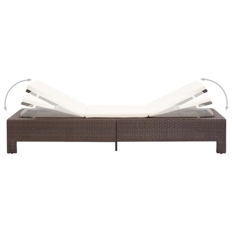 Transat avec coussin Marron Résine tressée - 6