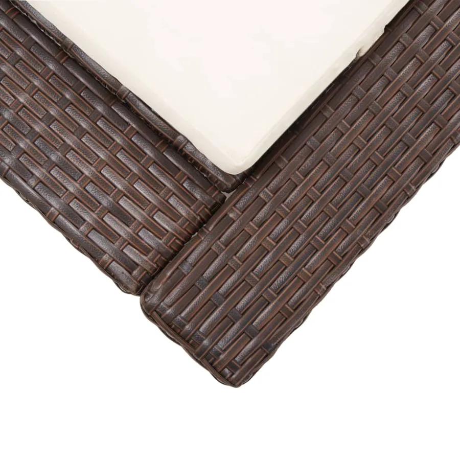 Transat avec coussin Marron Résine tressée - 7