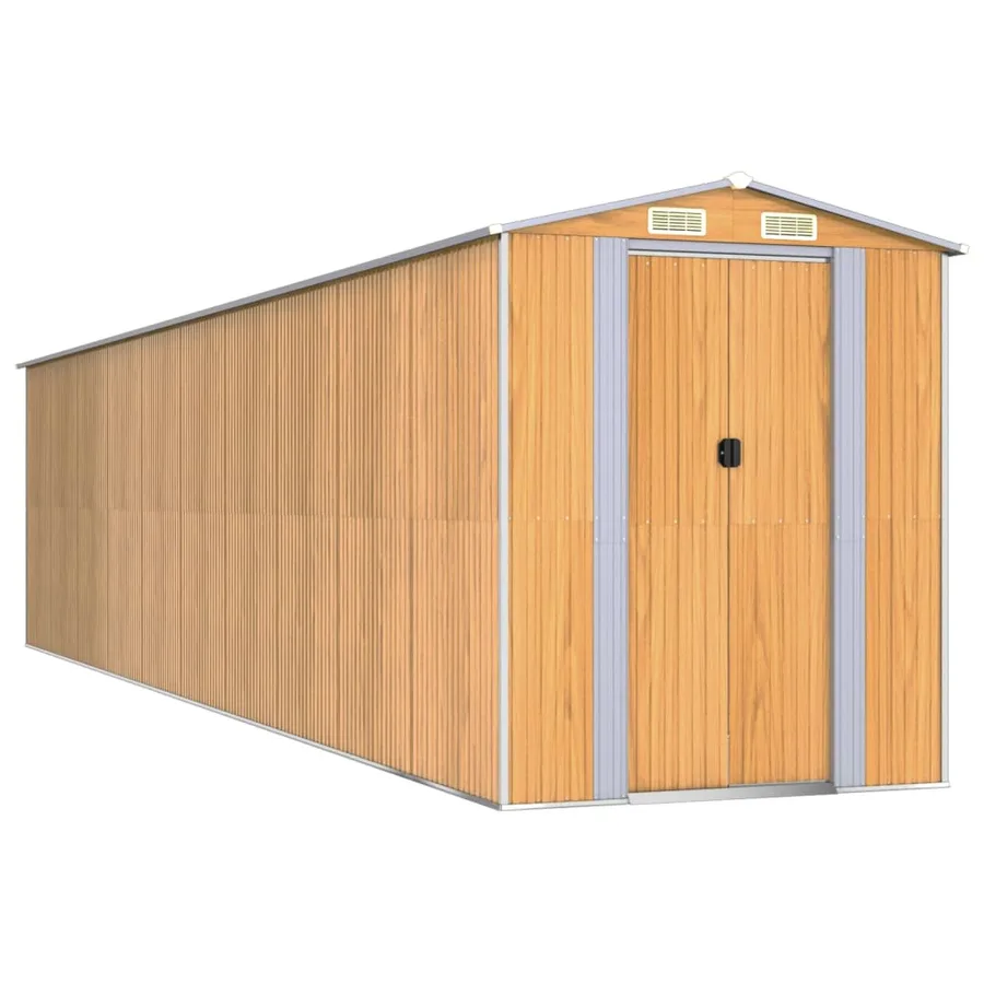 Abri de jardin Marron clair 192x855x223 cm Acier galvanisé - 2
