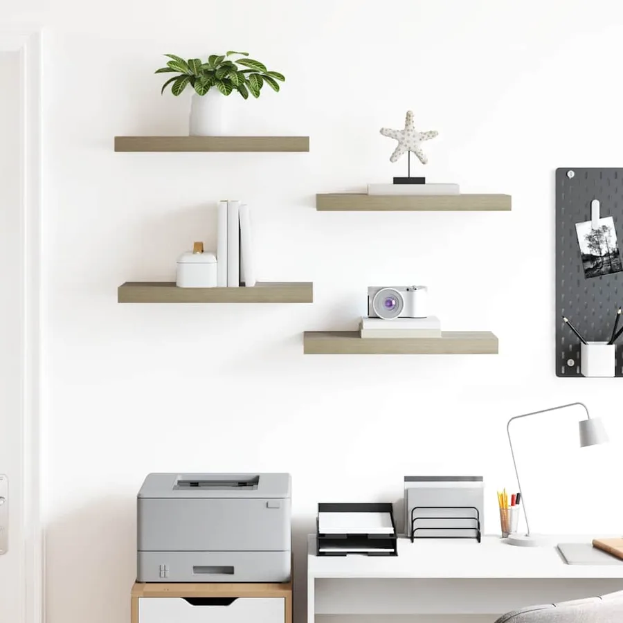 Étagères murales flottantes 4 pcs chêne 50x23x3,8 cm MDF - 3