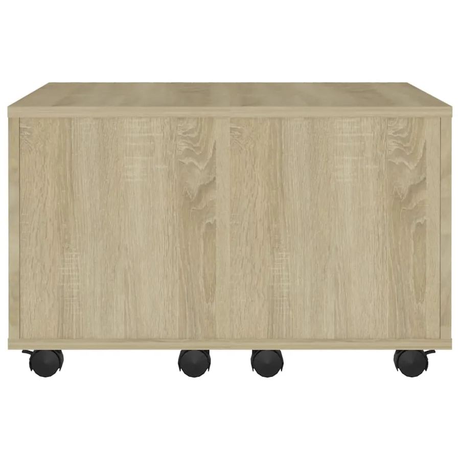 Table basse chêne sonoma 60x60x38 cm bois d'ingénierie - 5