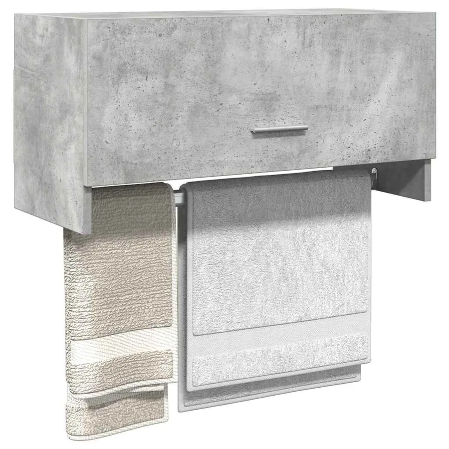 Garde-robe gris béton 70x32,5x35 cm bois d'ingénierie - 3