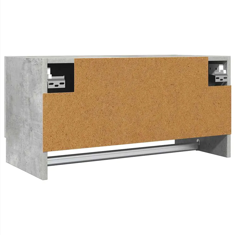 Garde-robe gris béton 70x32,5x35 cm bois d'ingénierie - 6