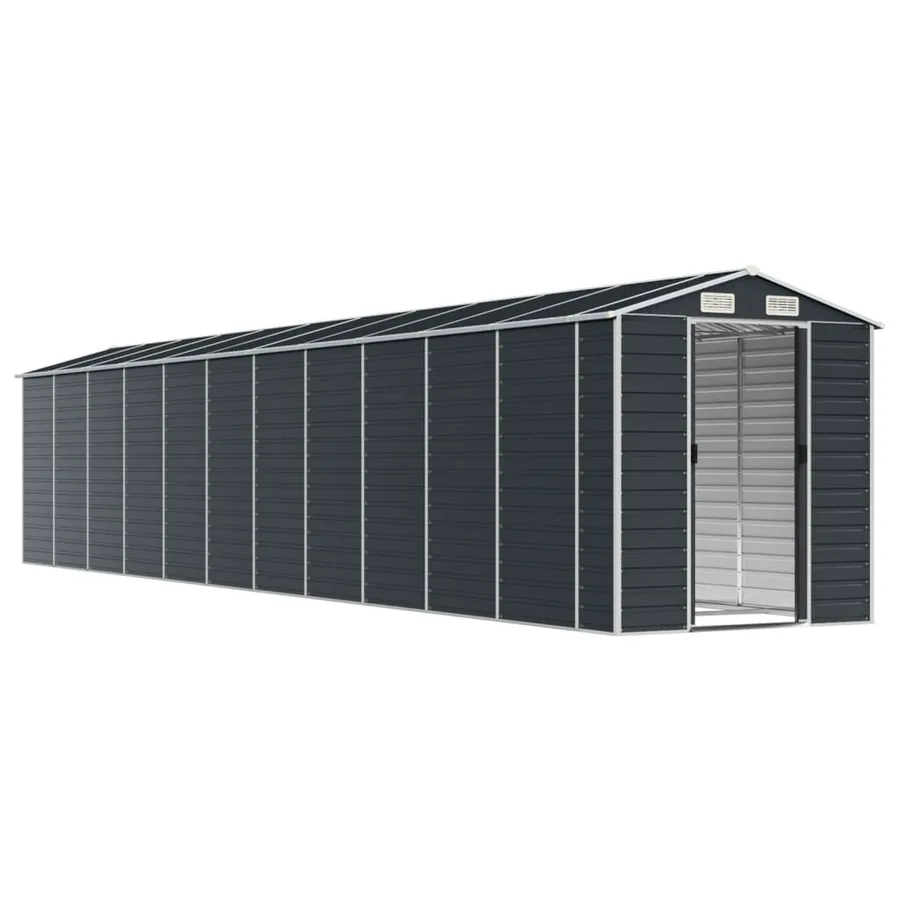 Abri de jardin anthracite 191x980x198 cm acier galvanisé - 3