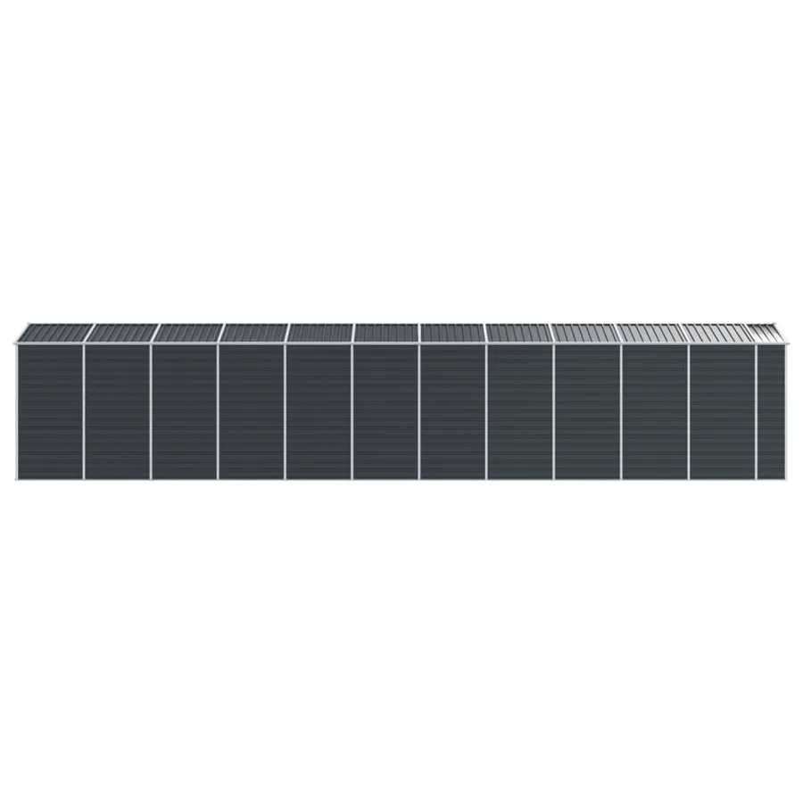 Abri de jardin anthracite 191x980x198 cm acier galvanisé - 6