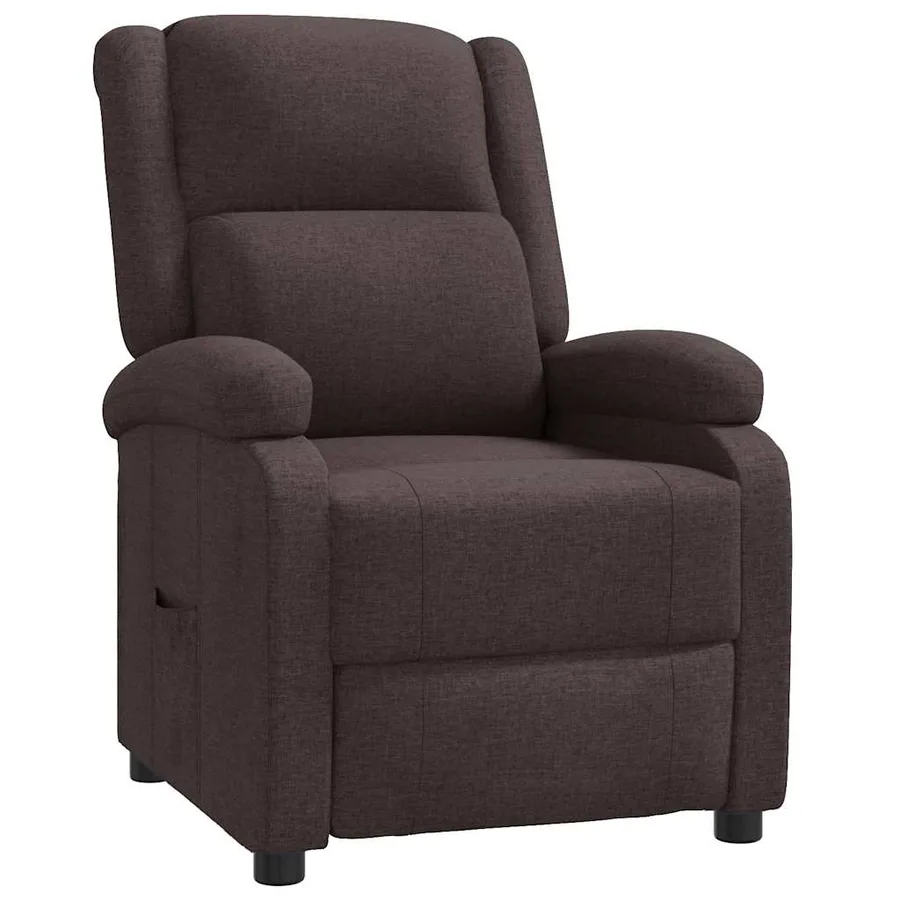 Fauteuil inclinable Marron foncé Tissu - 2