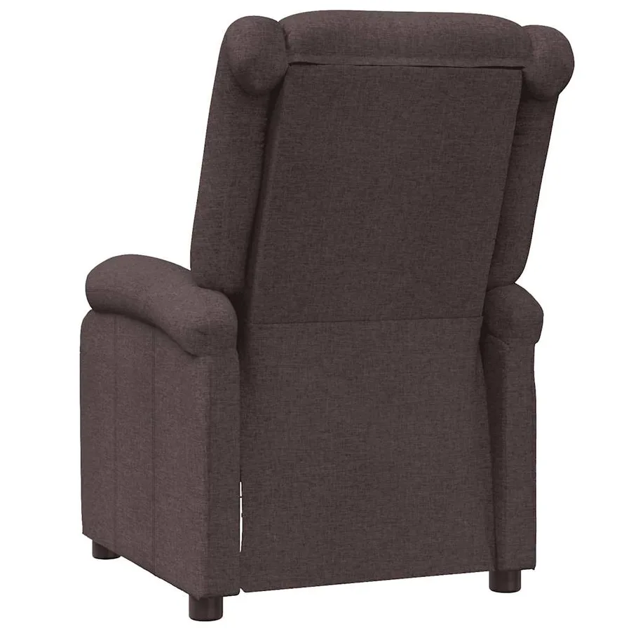Fauteuil inclinable Marron foncé Tissu - 5