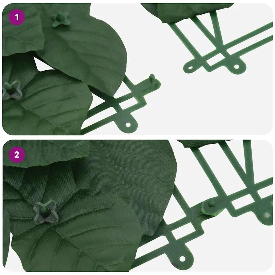 Écran de balcon avec feuilles vert foncé 400x150 cm - 6