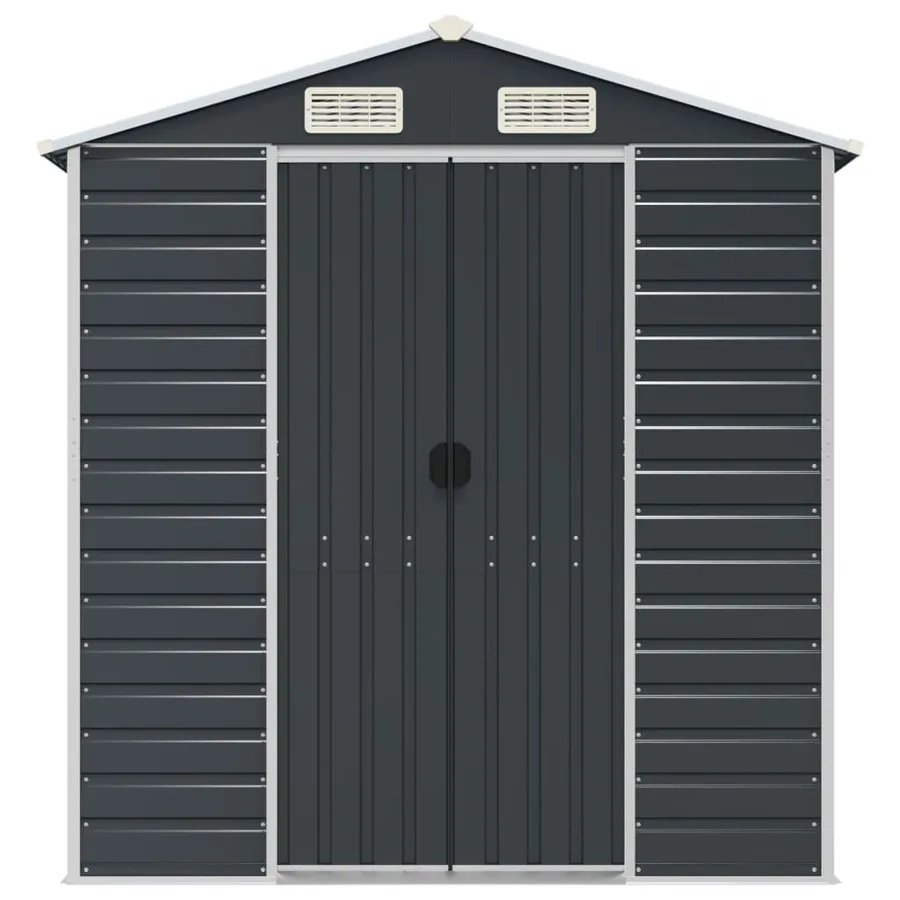 Abri de jardin anthracite 191x810x198 cm acier galvanisé - 4