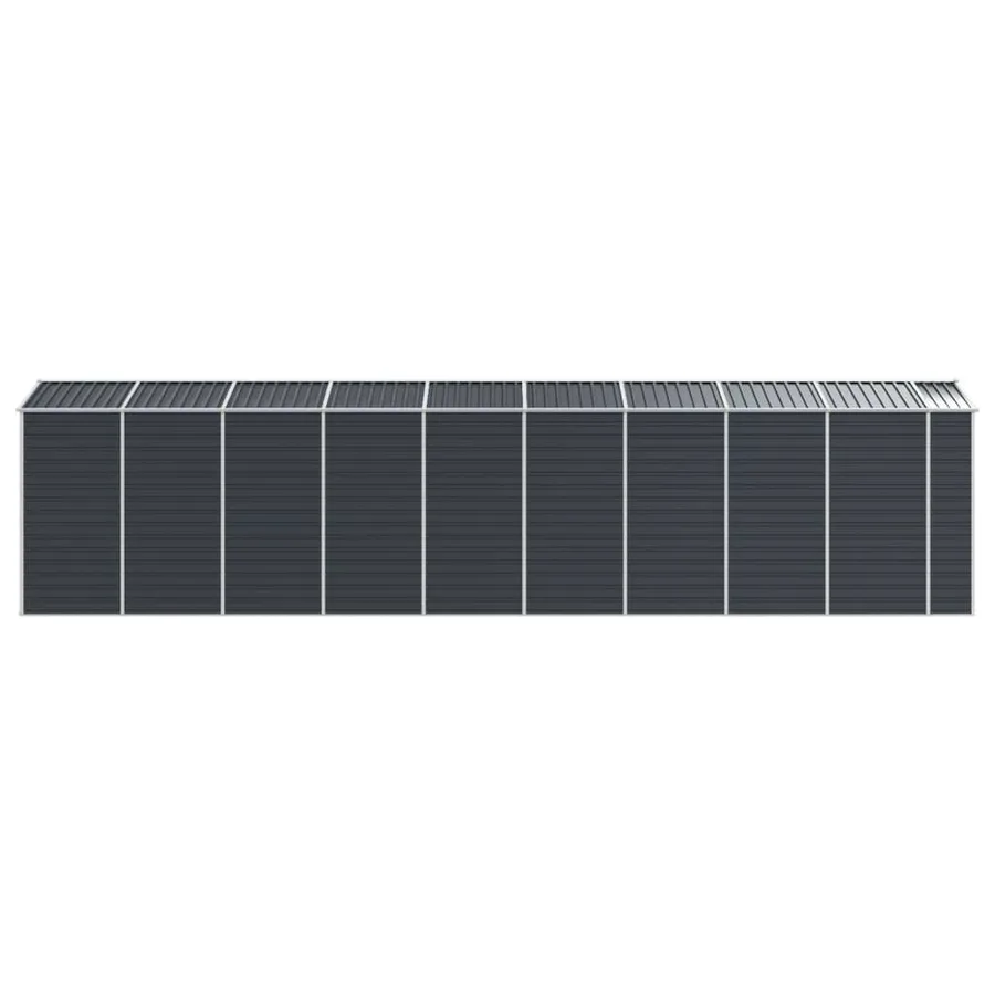 Abri de jardin anthracite 191x810x198 cm acier galvanisé - 6