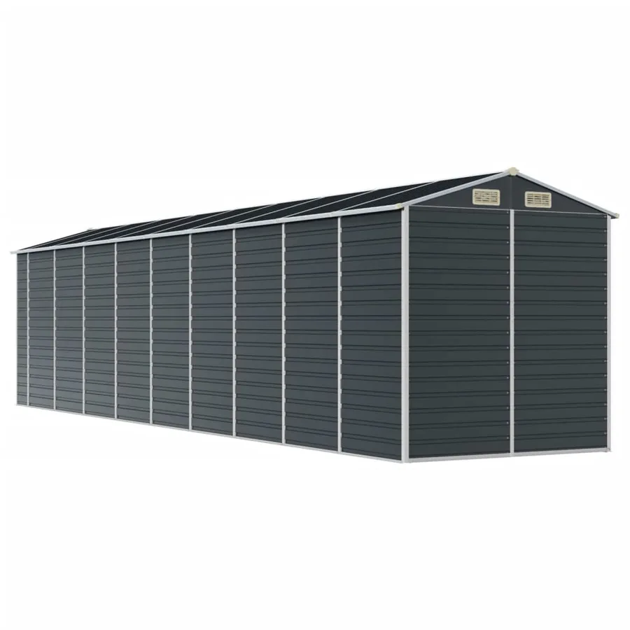 Abri de jardin anthracite 191x810x198 cm acier galvanisé - 7