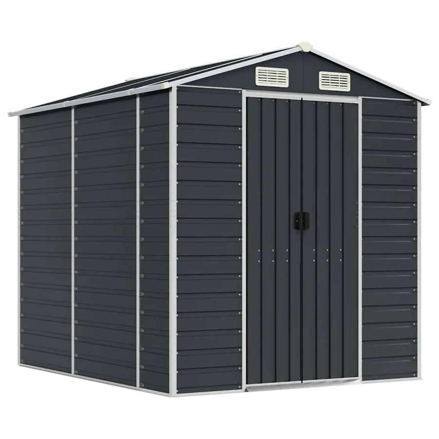 Abri de jardin anthracite 191x215x198 cm acier galvanisé - 2