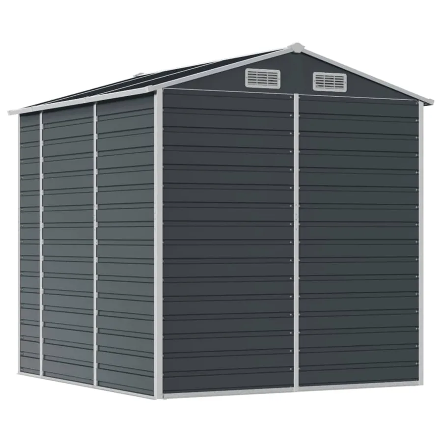 Abri de jardin anthracite 191x215x198 cm acier galvanisé - 7