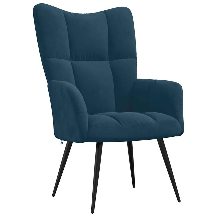 Chaise de relaxation Bleu Velours - 2