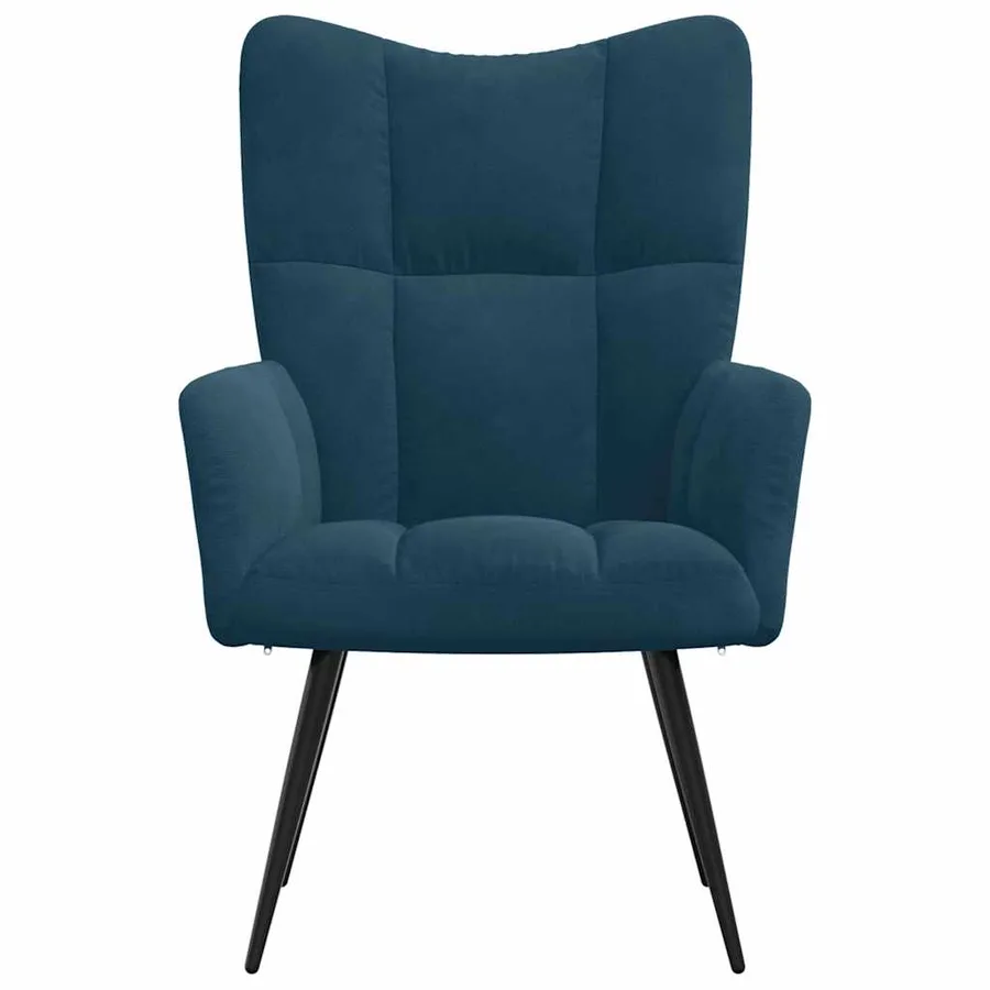 Chaise de relaxation Bleu Velours - 3