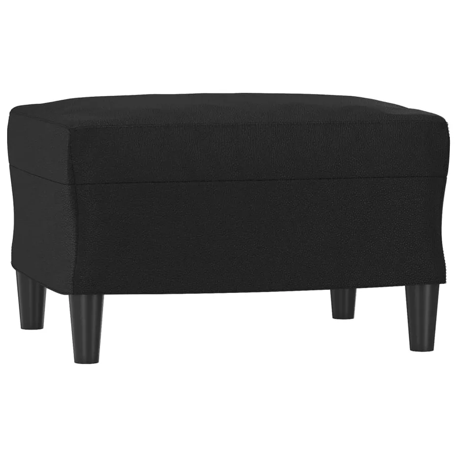 Ensemble de canapés 3 pcs avec coussins Noir Similicuir - 5