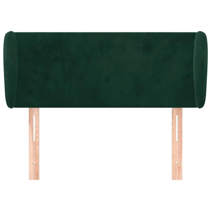 Tête de lit avec oreilles Vert foncé 83x23x78/88 cm Velours - 3