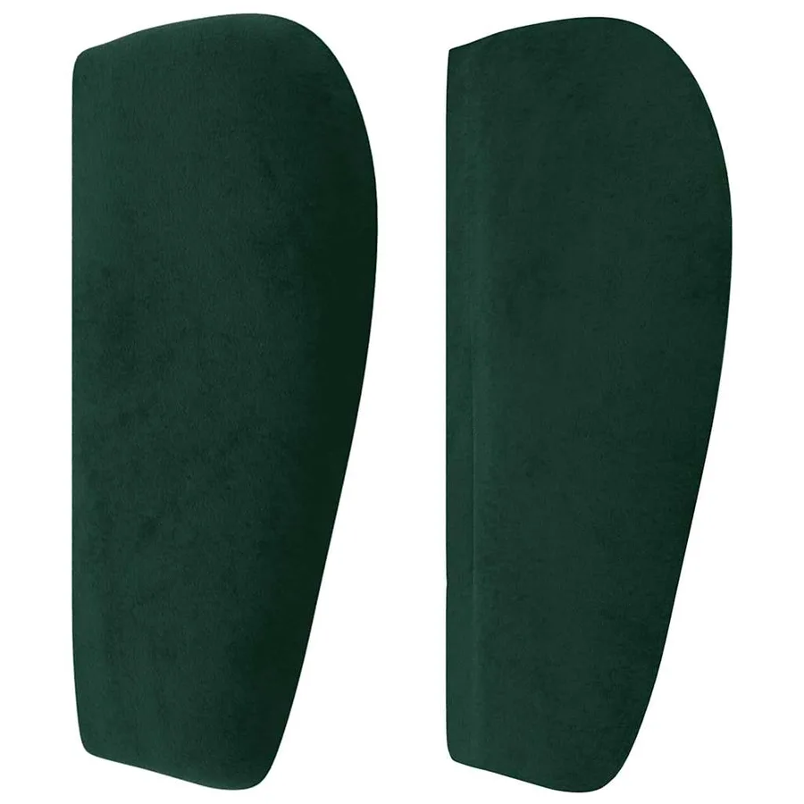 Tête de lit avec oreilles Vert foncé 83x23x78/88 cm Velours - 4