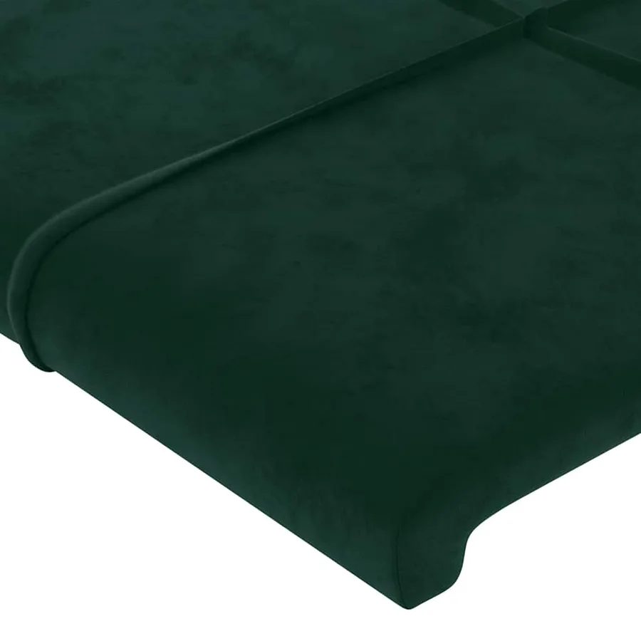 Tête de lit avec oreilles Vert foncé 83x23x78/88 cm Velours - 5