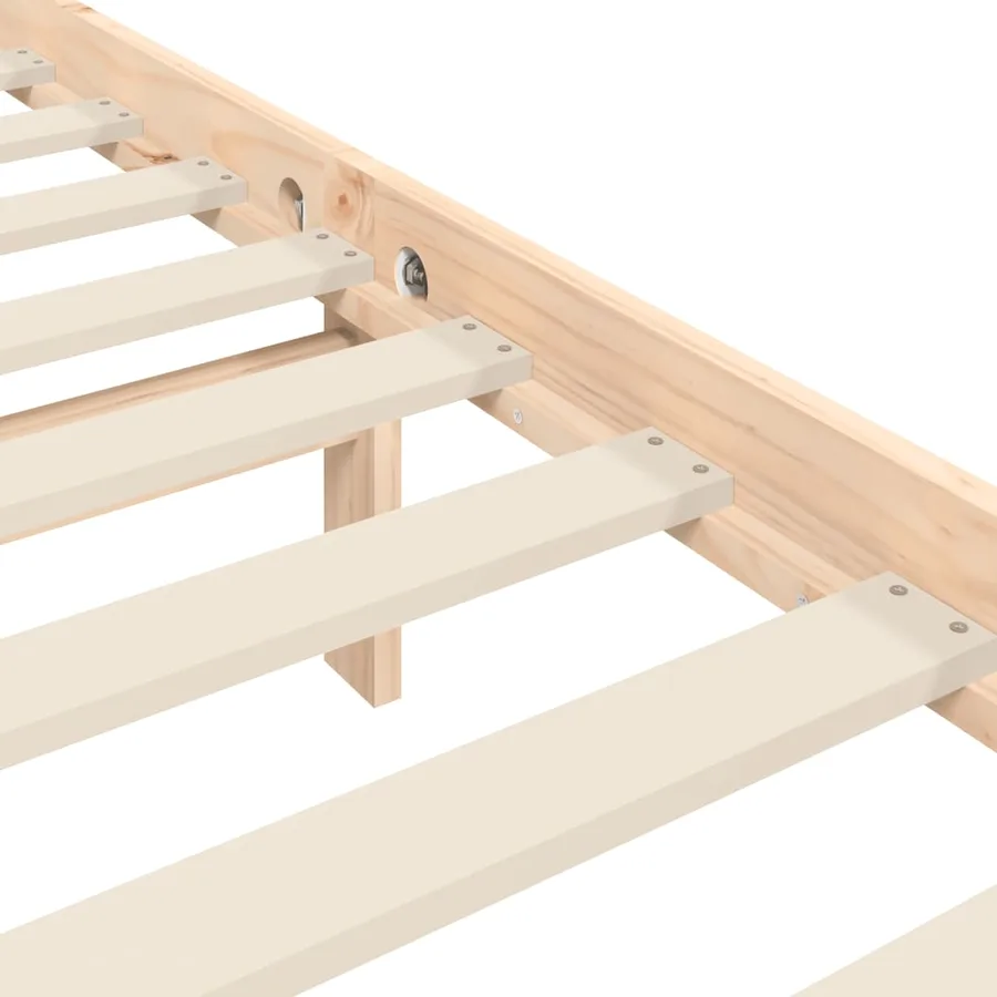 Cadre de lit sans matelas 140x200 cm bois massif de pin - 10
