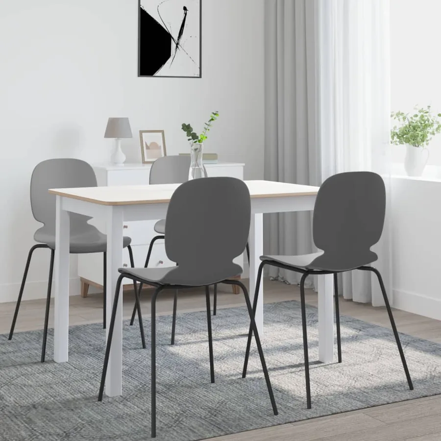 Table à manger Blanc et marron 114x71x75 cm Bois d'hévéa massif