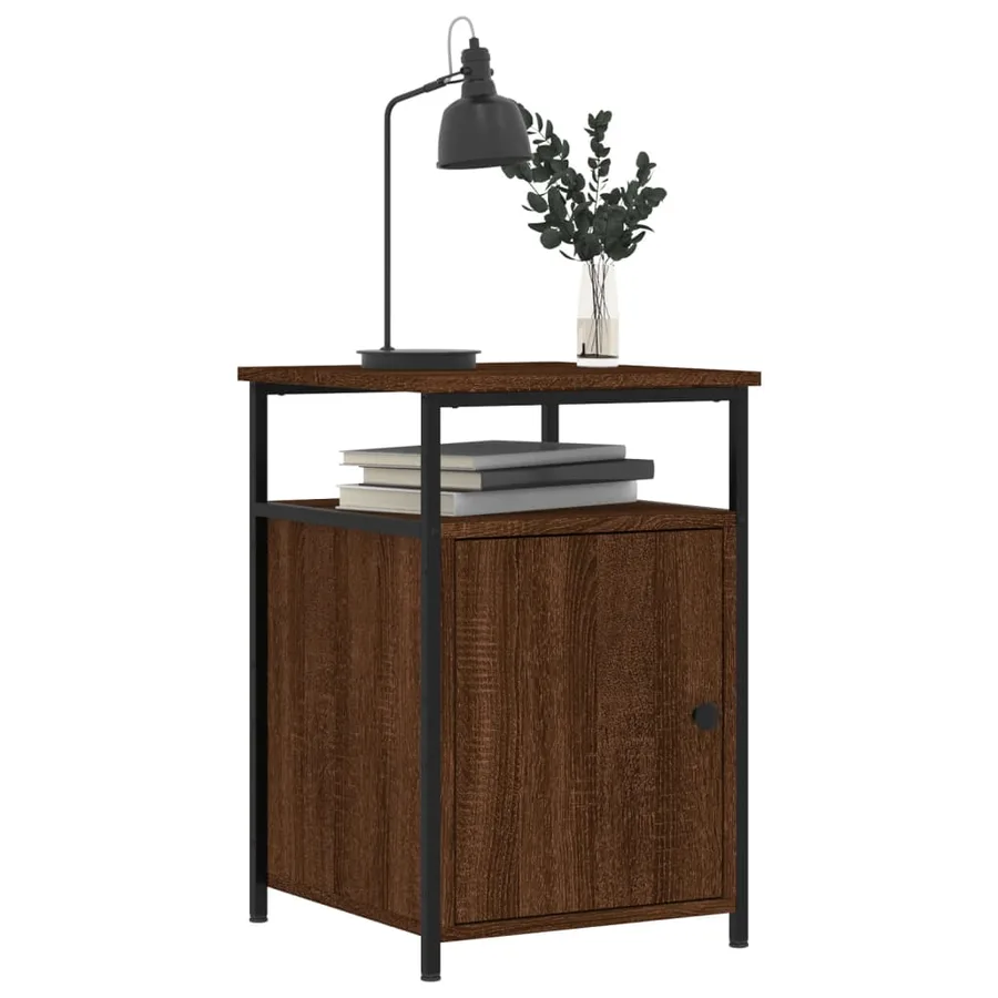 Tables de chevet 2pcs Chêne marron 40x42x60cm Bois d'ingénierie - 4