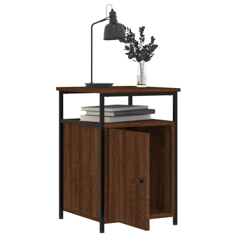 Tables de chevet 2pcs Chêne marron 40x42x60cm Bois d'ingénierie - 5
