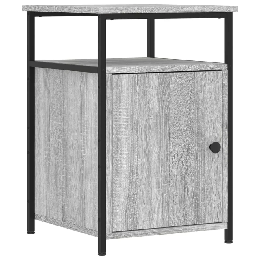 Tables de chevet 2 pcs sonoma gris 40x42x60cm bois d'ingénierie - 3