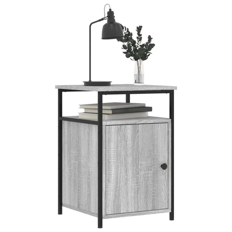 Tables de chevet 2 pcs sonoma gris 40x42x60cm bois d'ingénierie - 4