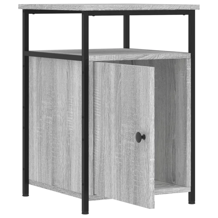 Tables de chevet 2 pcs sonoma gris 40x42x60cm bois d'ingénierie - 6