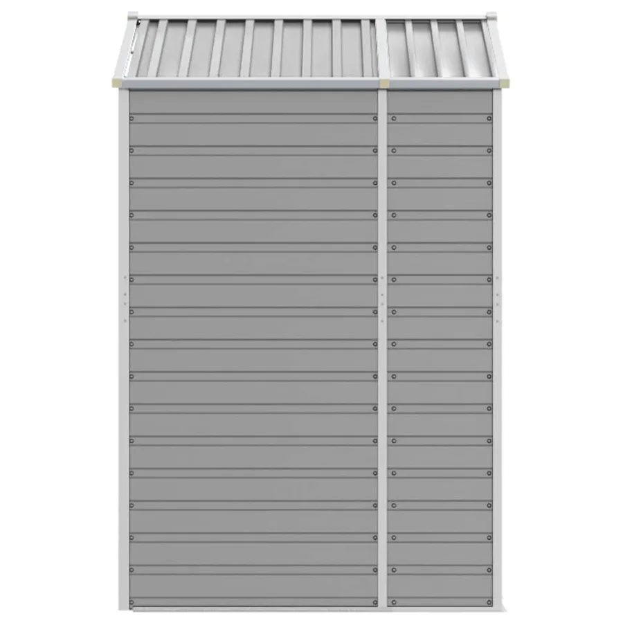 Abri de jardin gris clair 191x130x198 cm acier galvanisé - 6
