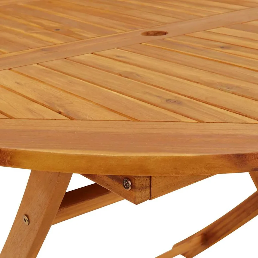 Ensemble de salle à manger de jardin 5 pcs bois d'acacia solide - 10