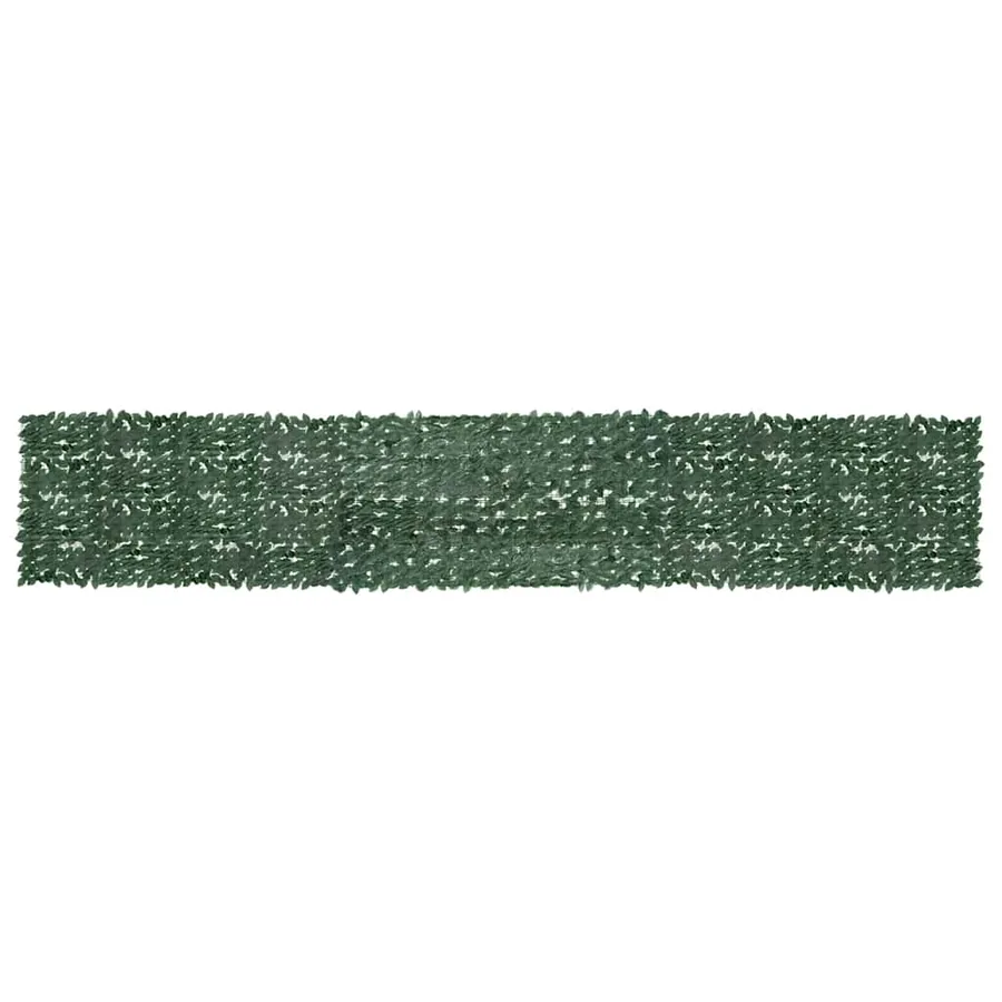 Écran de balcon avec feuilles vert foncé 600x100 cm